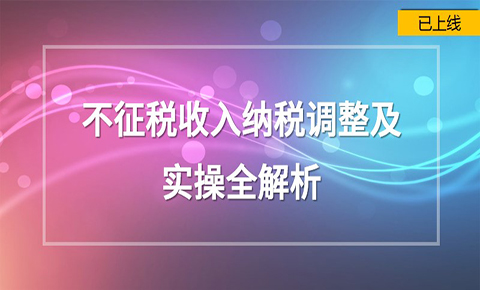 不征稅收入納稅調整及實操全解析