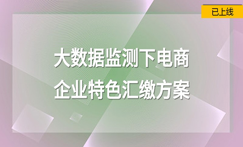 大數據監測下的電商企業特色匯繳方案