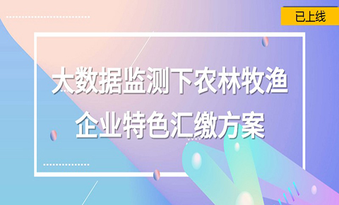 大數據監測下的農林牧漁特色匯繳方案